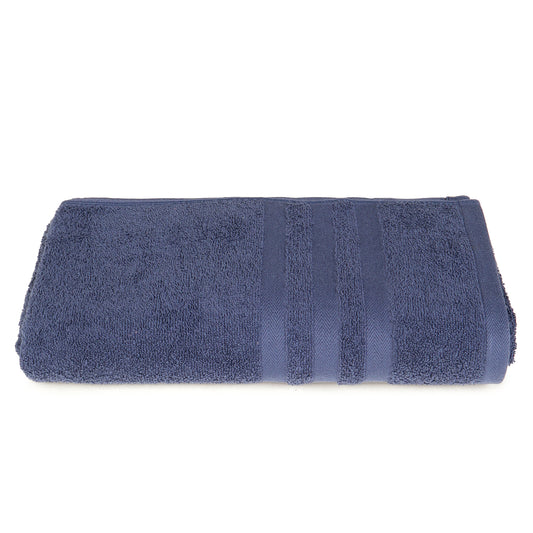 Unisex Navy Blue Basic Terry Bath Towel