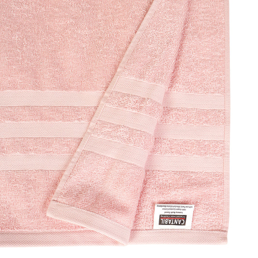 Unisex Pink Basic Terry Bath Towel