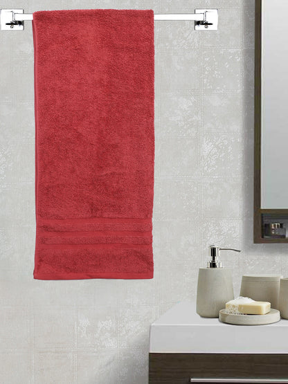 Cantabil Red Bath Towel (7144417624203)
