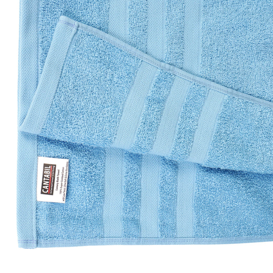 Unisex Sky Blue Basic Terry Bath Towel