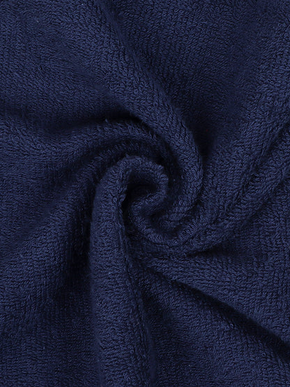 Navy 100% Cotton Unisex Hand Towel (Pack of 2)