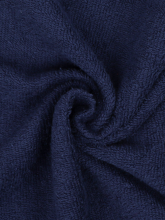 Navy 100% Cotton Unisex Hand Towel (Pack of 2)