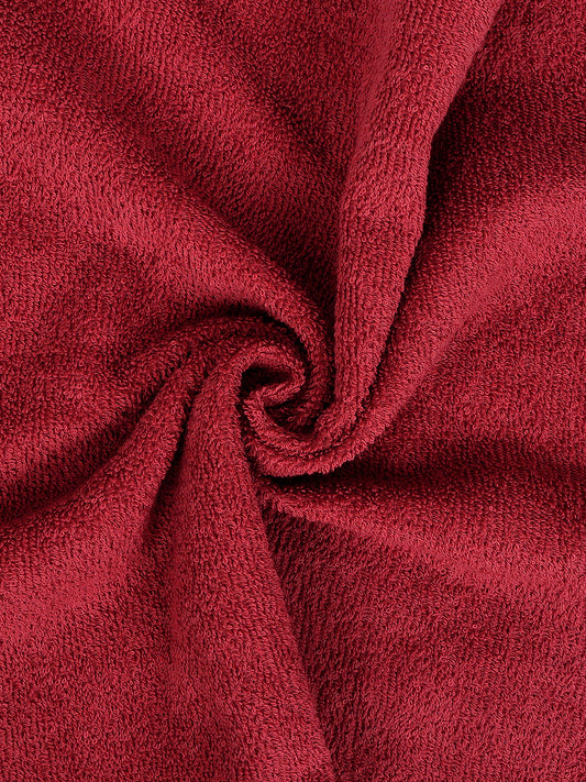 Red 100% Cotton Unisex Hand Towel (Pack of 2)