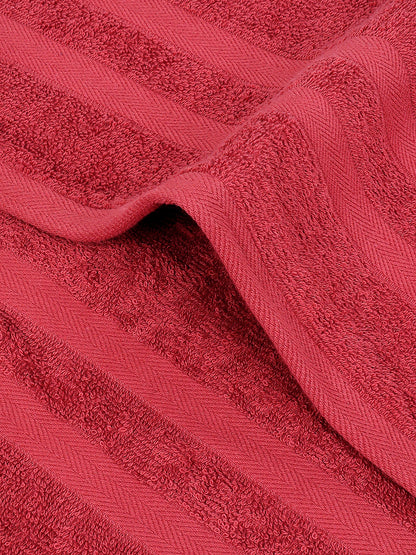Red 100% Cotton Unisex Hand Towel (Pack of 2)