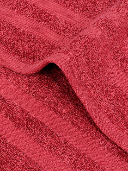 Red 100% Cotton Unisex Hand Towel (Pack of 2)