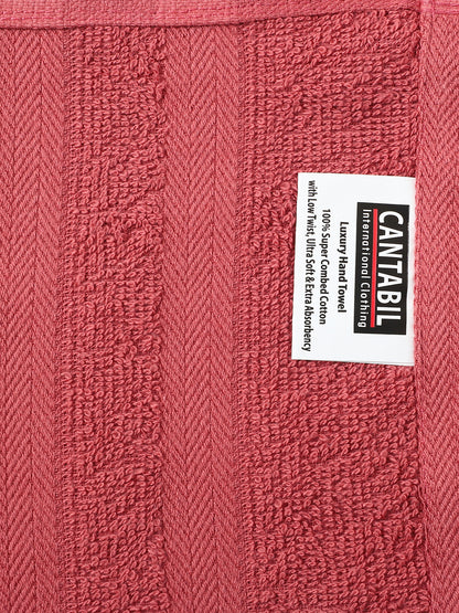 Unisex Coral Basic Terry Hand Towel -Pack of Two