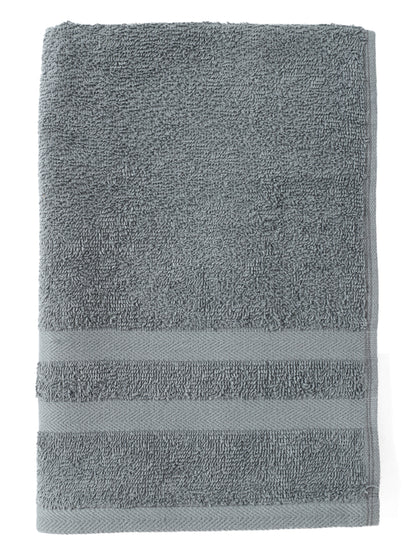 Unisex Grey Basic Terry Hand Towel -Pack of Two
