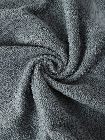 Unisex Grey Basic Terry Hand Towel -Pack of Two