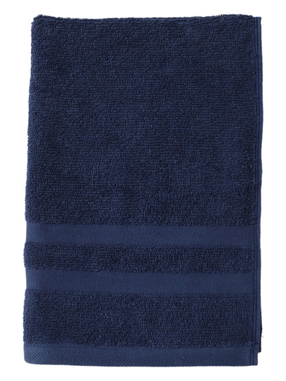 Unisex Navy Blue Basic Terry Hand Towel -Pack of Two