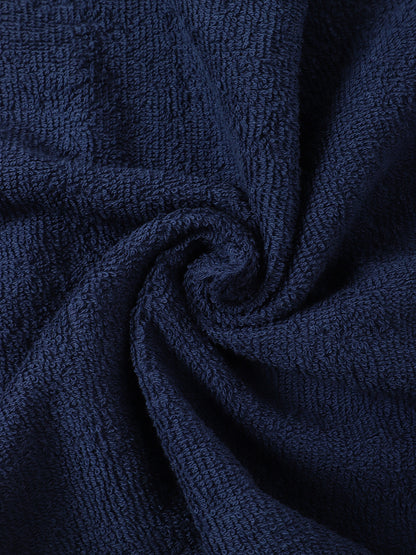 Unisex Navy Blue Basic Terry Hand Towel -Pack of Two