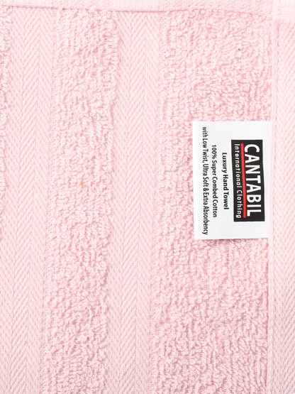 Unisex Pink Basic Terry Hand Towel -Pack of Two