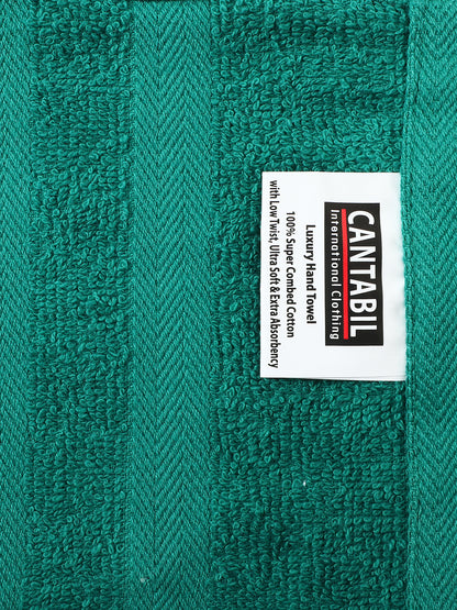 Unisex Sea Green Basic Terry Hand Towel -Pack of Two
