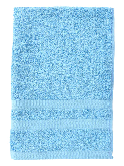 Unisex Sky Blue Basic Terry Hand Towel -Pack of Two
