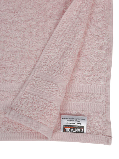 Unisex Light Pink Basic Terry Hand Towel -Pack of Two