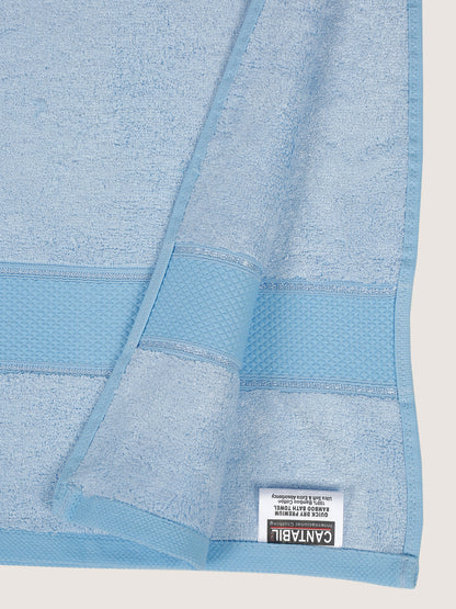 Unisex Sky Blue Basic Terry Bath Towel