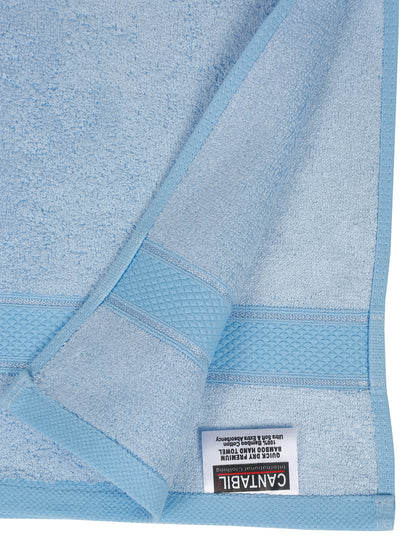 Unisex Sky Blue Basic Terry Hand Towel -Pack of Two