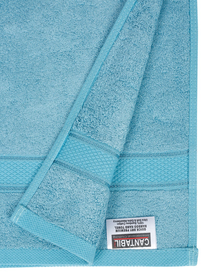 Unisex Turquoise Basic Terry Hand Towel -Pack of Two
