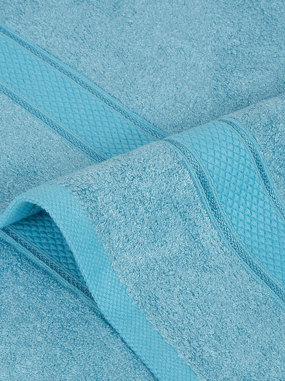 Unisex Turquoise Basic Terry Hand Towel -Pack of Two