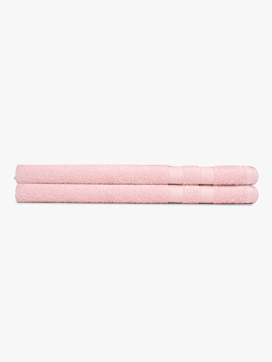 Pink 100% Cotton Unisex Hand Towel (Pack of 2)
