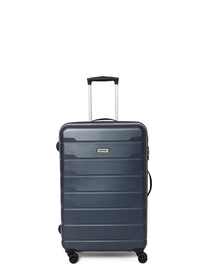 Unisex Navy Blue Fashion Hard Luggage Trolley Bag