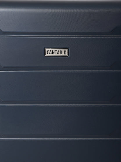 Unisex Navy Blue Fashion Hard Luggage Trolley Bag