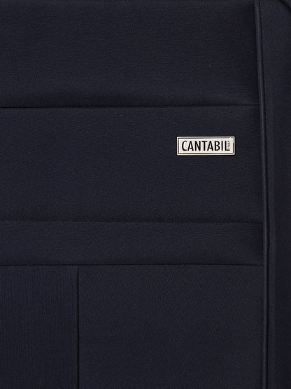 Unisex Navy Blue Fashion Soft Luggage Trolley Bag