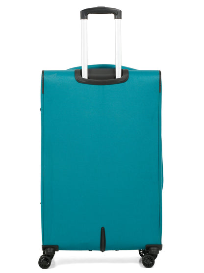 Unisex Teal Fashion Soft Luggage Trolley Bag