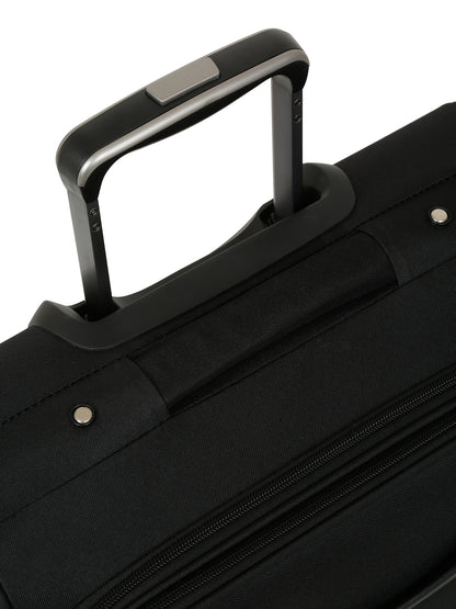 Unisex Black Fashion Soft Luggage Overnighter Trolley Bag