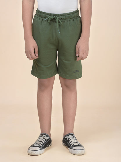 Casual Bermuda for Boys l Breathable & Soft with Color Fastness Regular Fit Cotton Blend Fabric Drawstring Closure Solid Pattern
