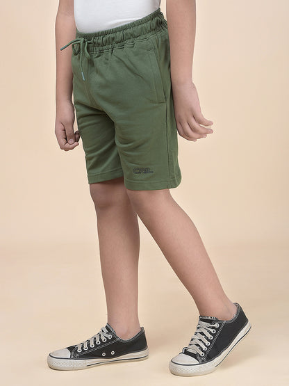Casual Bermuda for Boys l Breathable & Soft with Color Fastness Regular Fit Cotton Blend Fabric Drawstring Closure Solid Pattern