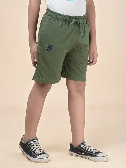 Casual Bermuda for Boys l Breathable & Soft with Color Fastness Regular Fit Cotton Blend Fabric Drawstring Closure Solid Pattern