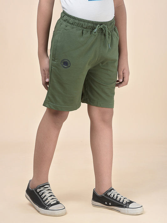 Casual Bermuda for Boys l Breathable & Soft with Color Fastness Regular Fit Cotton Blend Fabric Drawstring Closure Solid Pattern