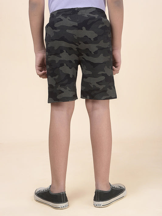 Casual Bermuda for Boys l Breathable & Soft with Color Fastness Regular Fit Poly Cotton Fabric Drawstring Closure Printed Pattern