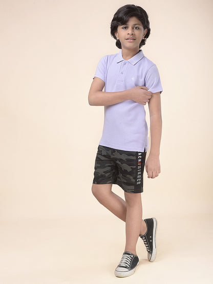 Casual Bermuda for Boys l Breathable & Soft with Color Fastness Regular Fit Poly Cotton Fabric Drawstring Closure Printed Pattern