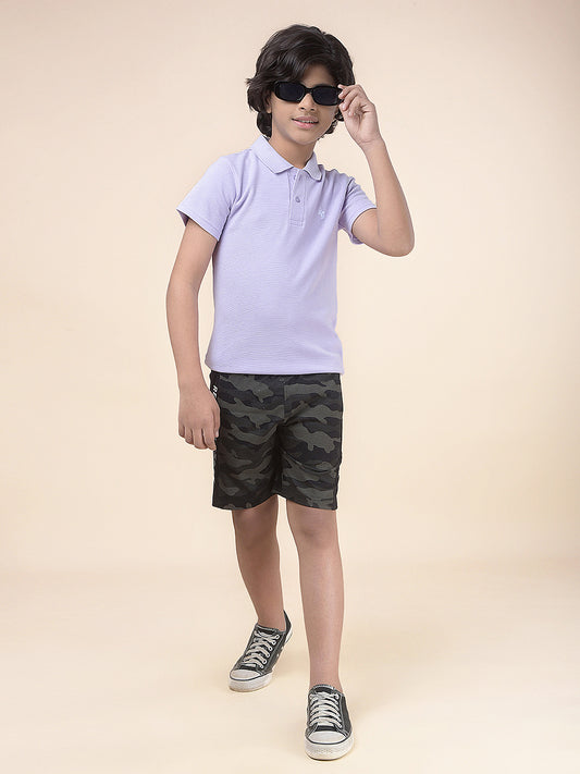 Casual Bermuda for Boys l Breathable & Soft with Color Fastness Regular Fit Poly Cotton Fabric Drawstring Closure Printed Pattern