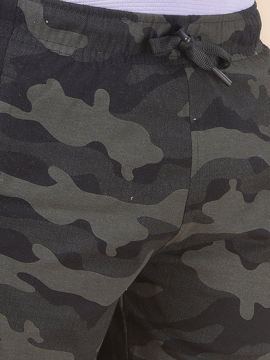 Casual Bermuda for Boys l Breathable & Soft with Color Fastness Regular Fit Poly Cotton Fabric Drawstring Closure Printed Pattern