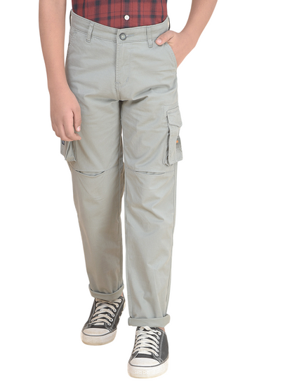 Casual Jogger for Boys l Breathable & Soft with Color Fastness Regular Fit Cotton Stretch Fabric Button Closure Solid Pattern