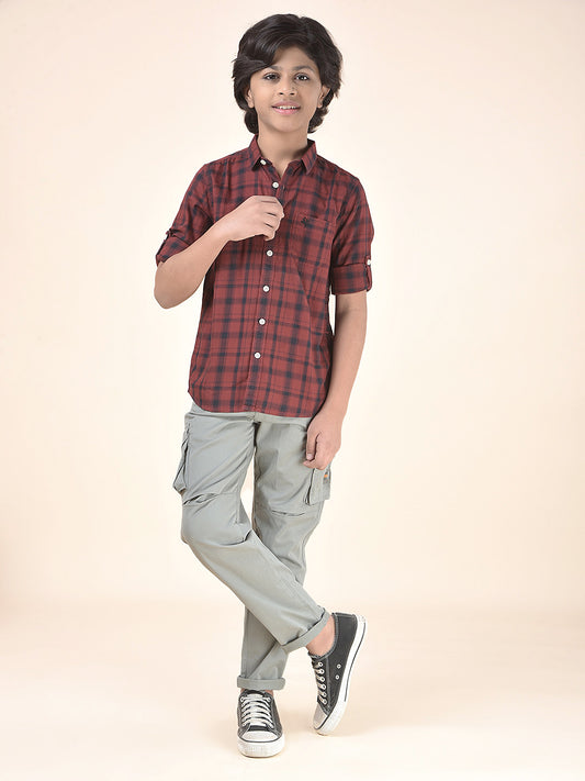 Casual Jogger for Boys l Breathable & Soft with Color Fastness Regular Fit Cotton Stretch Fabric Button Closure Solid Pattern