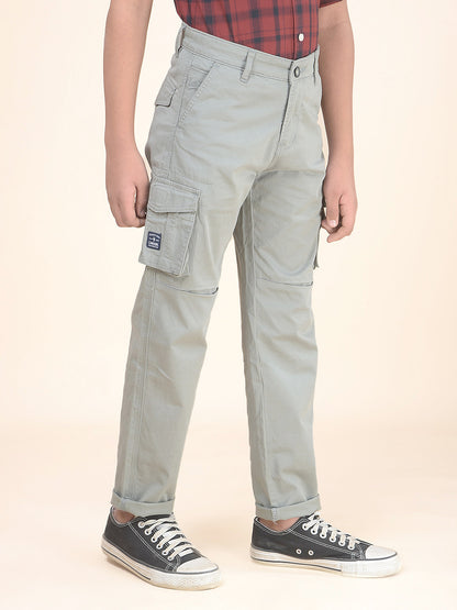 Casual Jogger for Boys l Breathable & Soft with Color Fastness Regular Fit Cotton Stretch Fabric Button Closure Solid Pattern