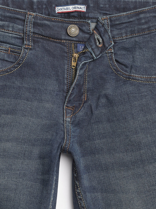 Cantabil Boys Stretchable Dark Blue Jeans (7135779389579)
