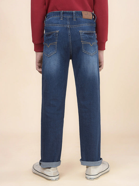 Casual Denim for Boys l Breathable & Soft with Color Fastness Regular Fit Poly Cotton Fabric Button Closure Solid Pattern