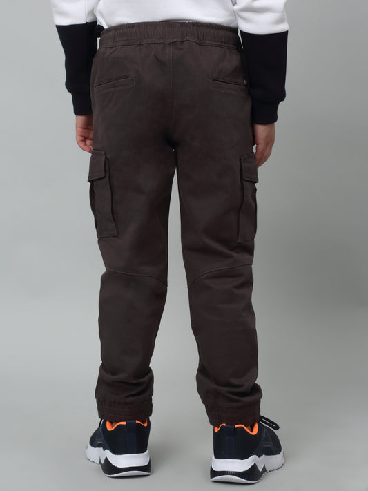 Boys Dark Grey Casual Cotton Jogger For Summer