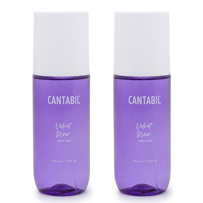 Unisex Velvet Noir Long Lasting Body Mist | 2x145ml