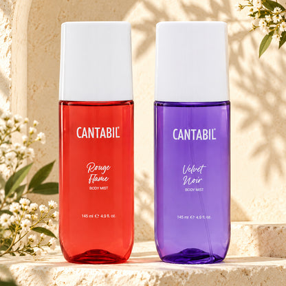 Unisex Rouge Flame & Velvet Noir Long Lasting Body Mist | 2x145ml