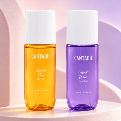 Unisex Velvet Noir & Amber Sun Long Lasting Body Mist | 2x145ml