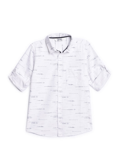 Cantabil Boys White Printed Shirt (7138051784843)