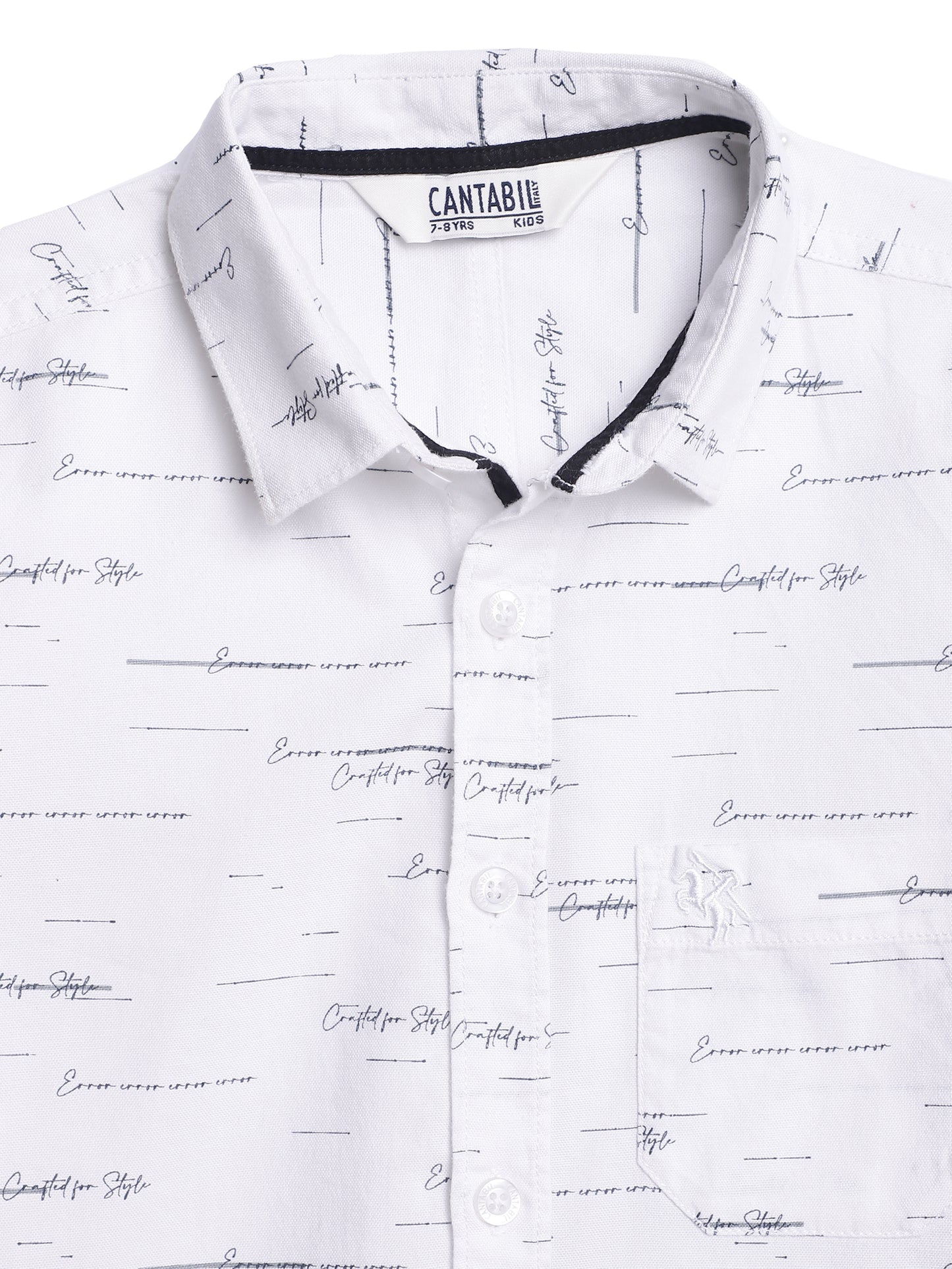 Cantabil Boys White Printed Shirt (7138051784843)