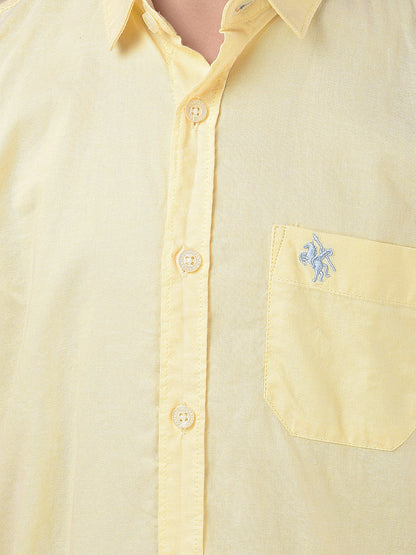 Casual Shirt for Boys l Breathable & Soft with Color Fastness Regular Fit Spread Collar Cotton Fabric Solid Pattern