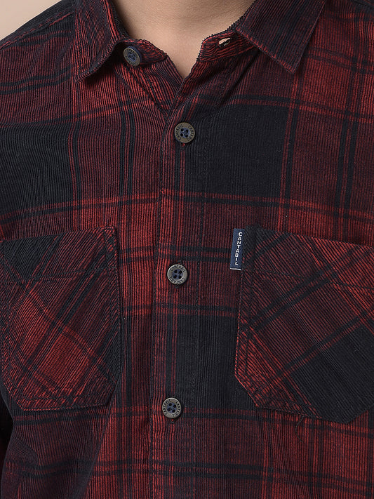 Casual Shirt for Boys l Breathable & Soft with Color Fastness Regular Fit Spread Collar Cotton Fabric Checkered Pattern