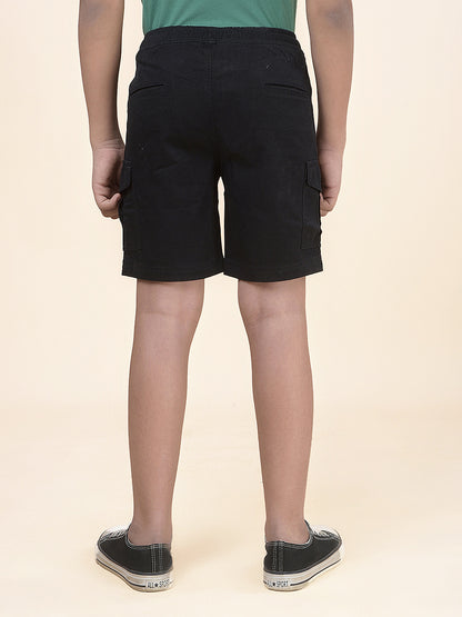 Casual Shorts for Boys l Breathable & Soft with Color Fastness Regular Fit Poly Cotton Fabric Drawstring Closure Solid Pattern